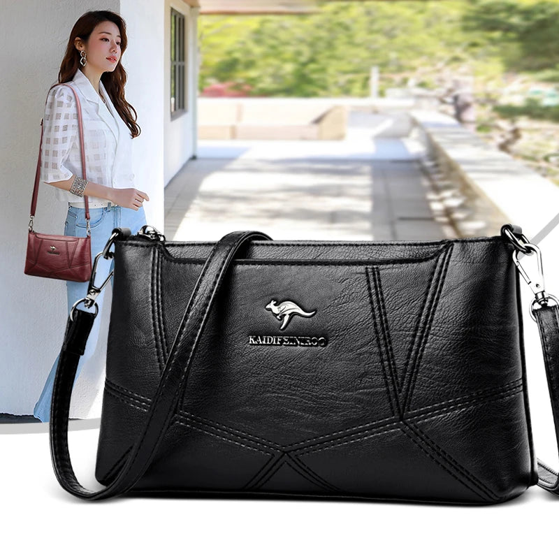Vintage Leather Handbags Ladies Shoulder Bag