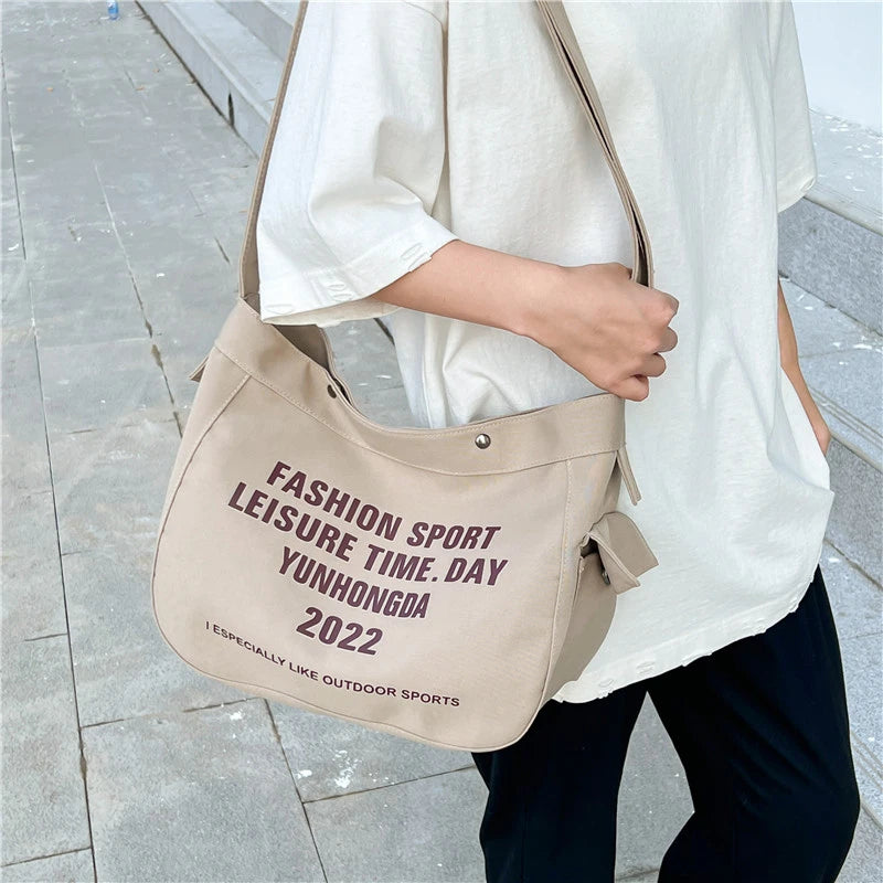 Vintage Shoulder Bag Large Tote Crossbody Japanese Handbag