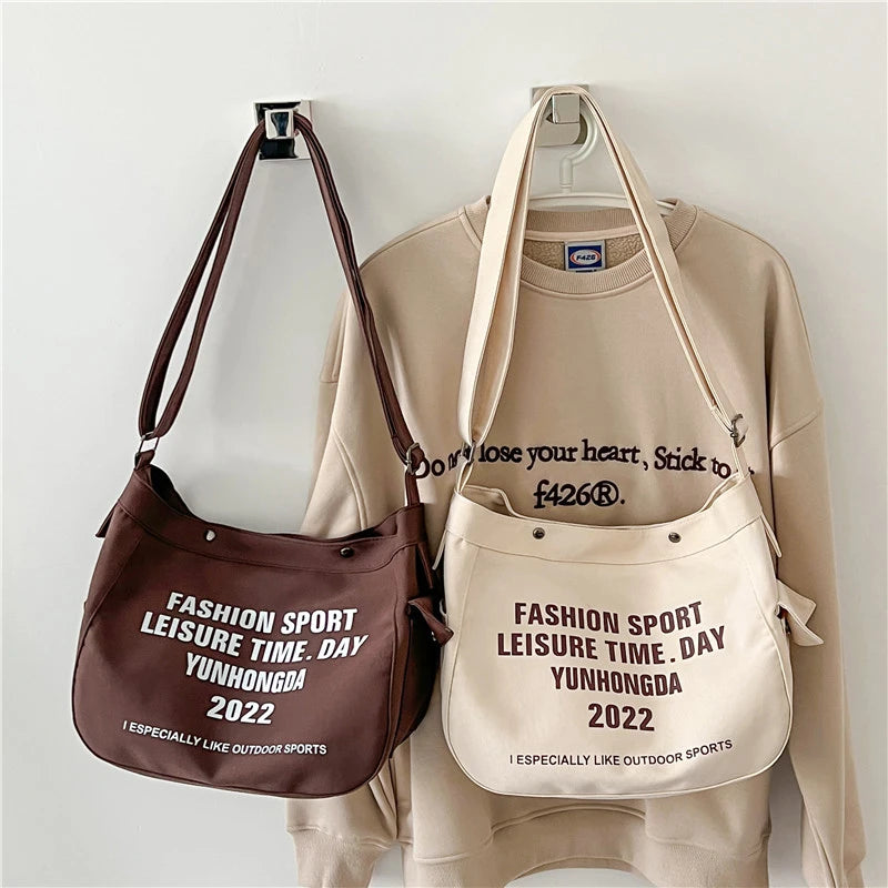 Vintage Shoulder Bag Large Tote Crossbody Japanese Handbag