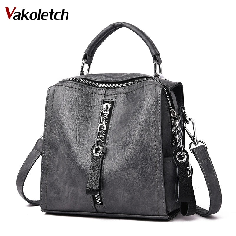 Leather Shoulder Crossbody Bag for Women Big Tote Sac Handbags KL803
