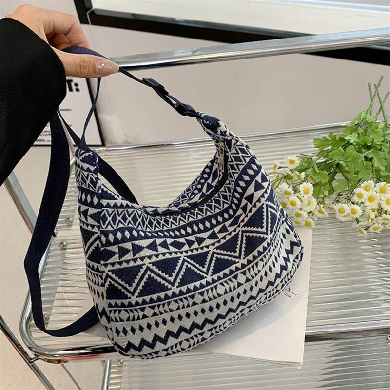 Women's Canvas Shoulder Bag Crossbody Young Student School Bookbag