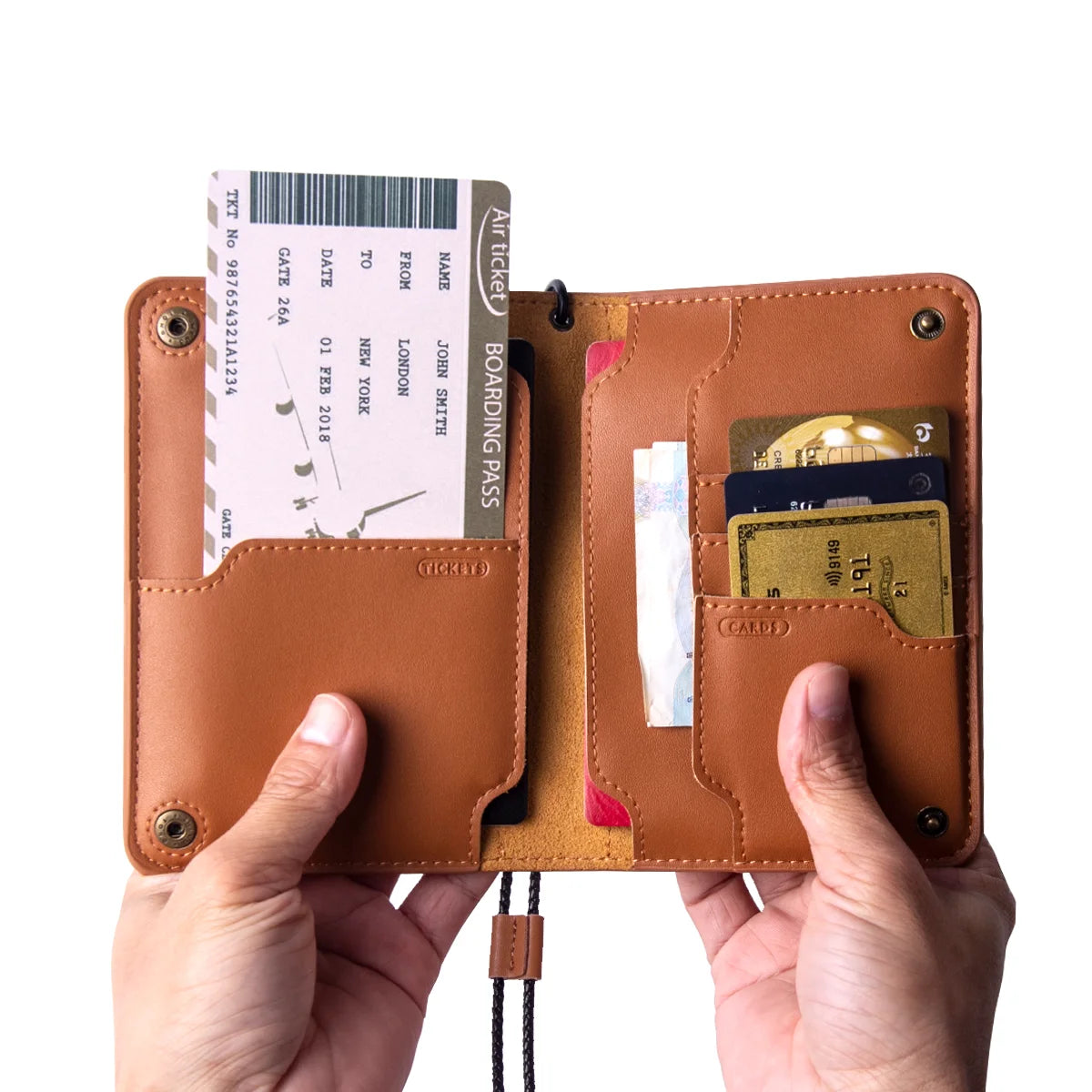Leather Passport Cover Plain Passport Case Unisex Holder