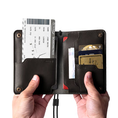 Leather Passport Cover Plain Passport Case Unisex Holder