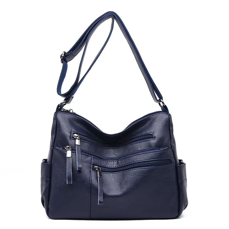 Leather Women's Messenger Bag Crossbody Shoulder Handbag