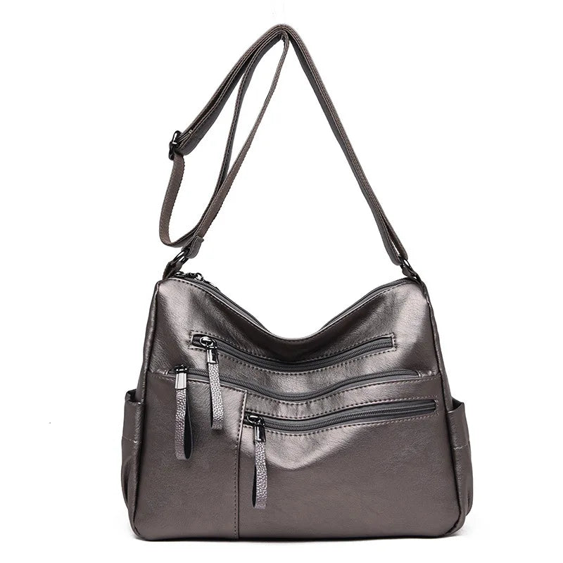 Leather Women's Messenger Bag Crossbody Shoulder Handbag