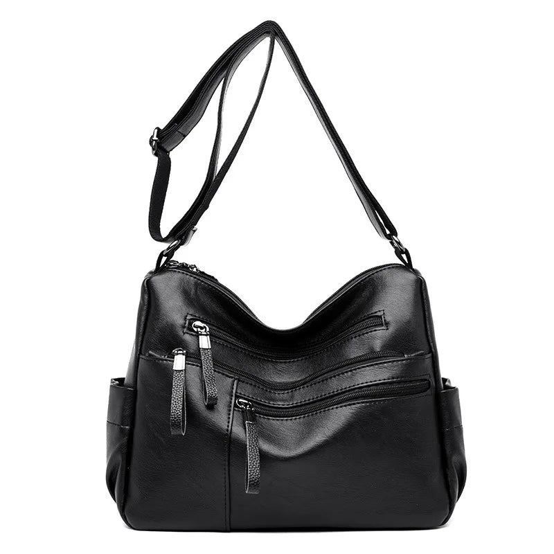 Leather Women's Messenger Bag Crossbody Shoulder Handbag
