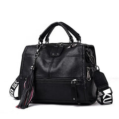 Leather Tassel Women's Shoulder Bag High Ladies Handbag