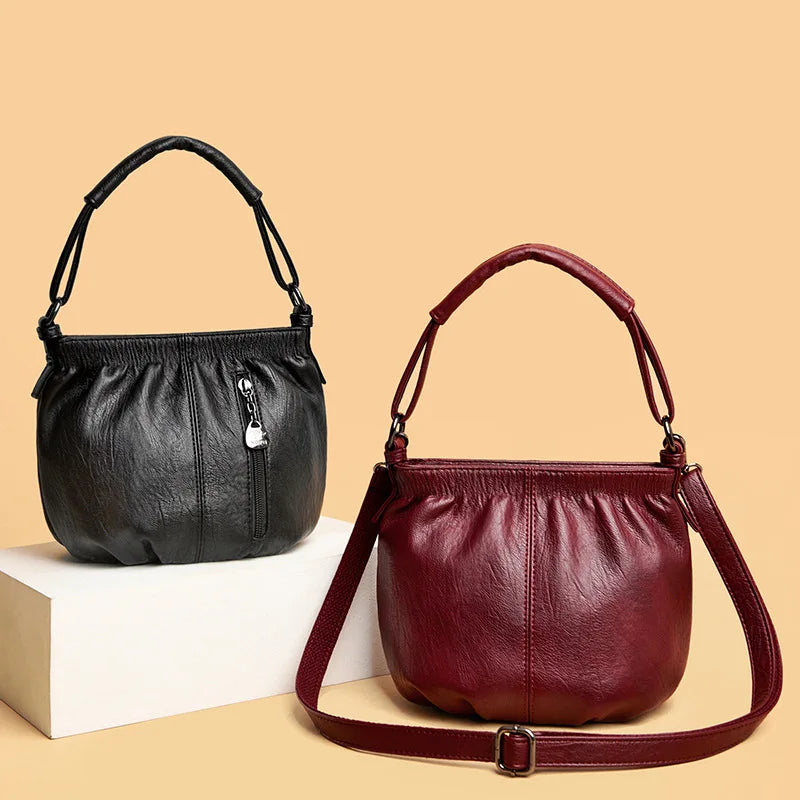 Leather Crossbody Bag for Women - Small