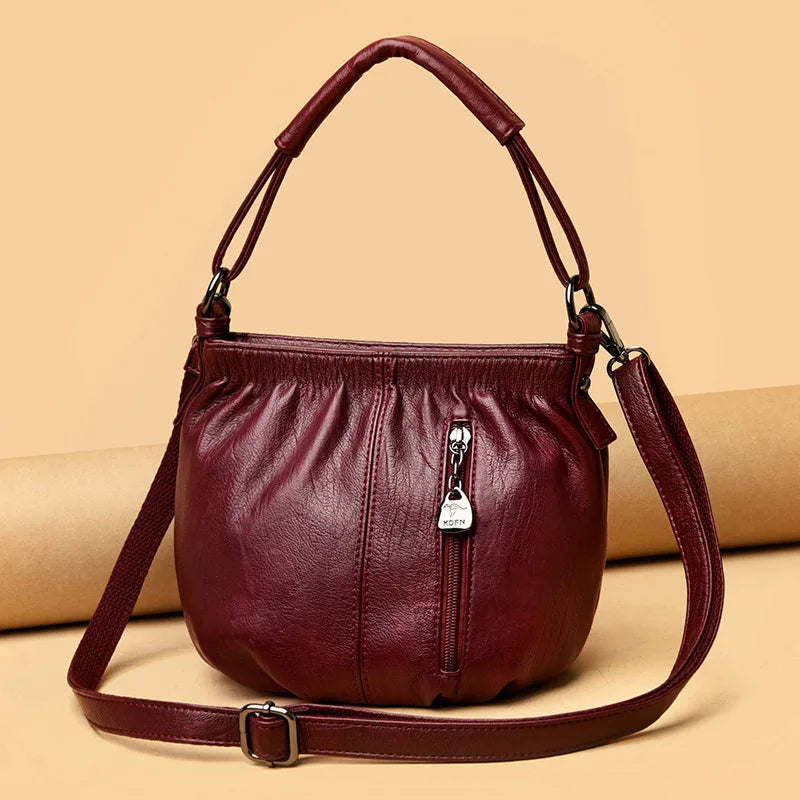 Leather Crossbody Bag for Women - Small