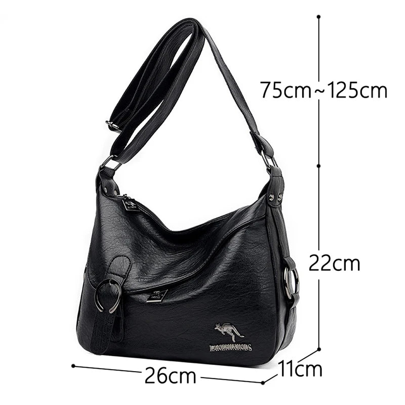 High Leather Shoulder Crossbody Bags for Women Tote Bag