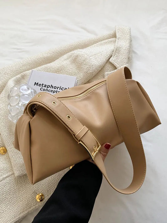 Solid Underarm Women's Shoulder Bag Pu Leather Crossbody Bags