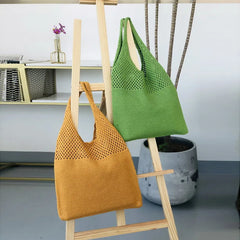 Large Capacity Woven Shoulder Bags for Women