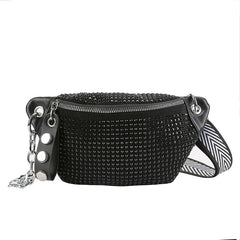 Women's Diamond Fanny Pack Chain Shoulder Bag