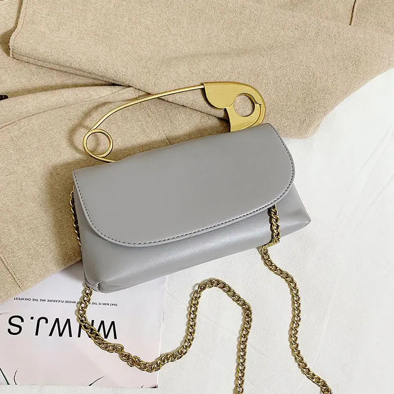 Large Pin Soft Handbag Small Square Shoulder Messenger Bag KL929