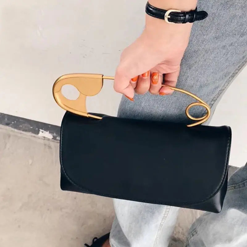 Large Pin Soft Handbag Small Square Shoulder Messenger Bag KL929