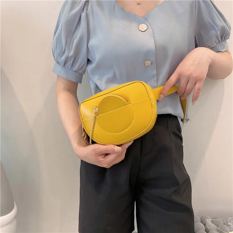 Leather Waist Bag Female Chest Bags Belt Bag Lady Small Bags for Women