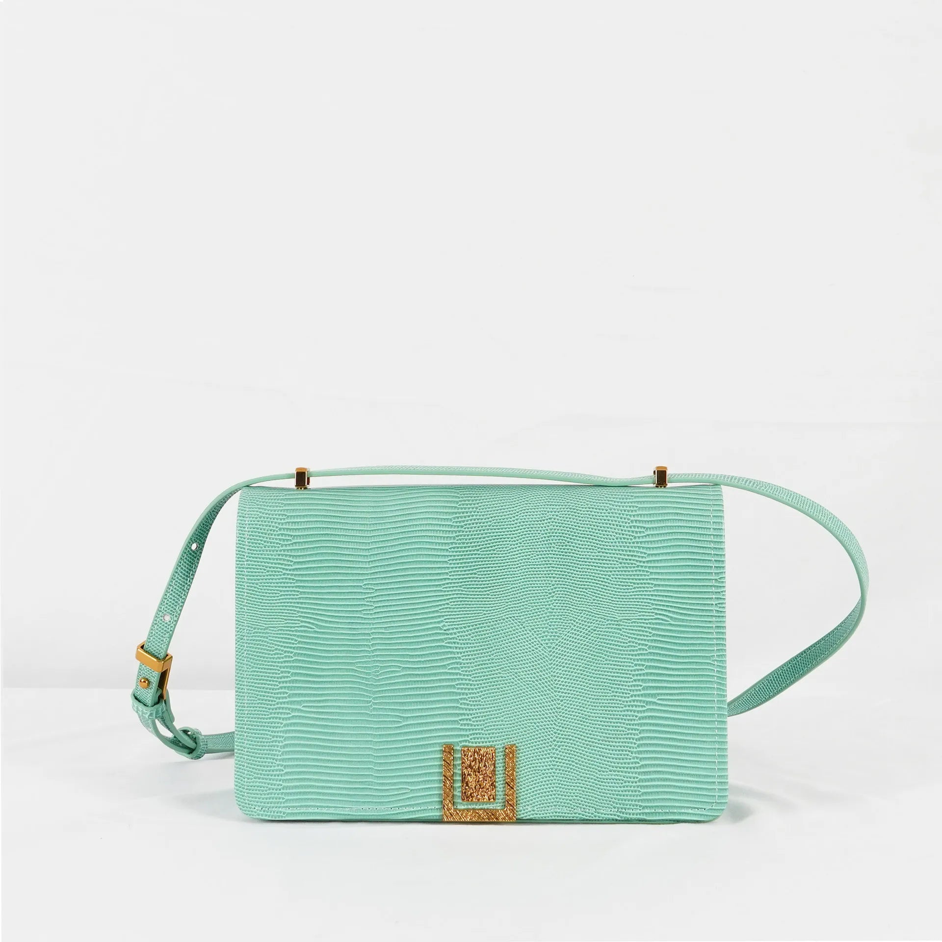 Lizard Pattern Shoulder Bag Square Crossbody Bags for Women