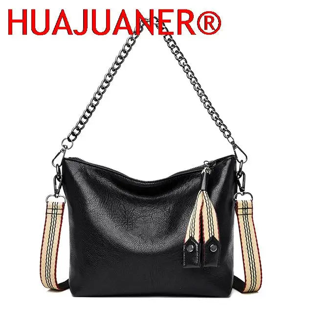 PU Leather Shoulder Bags For Women Chain High Capacity Handbags