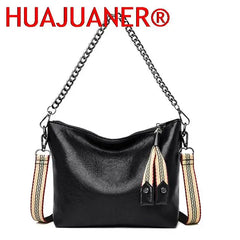 PU Leather Shoulder Bags For Women Chain High Capacity Handbags