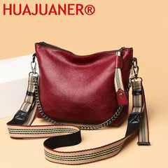 PU Leather Shoulder Bags For Women Chain High Capacity Handbags