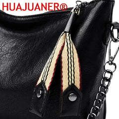 PU Leather Shoulder Bags For Women Chain High Capacity Handbags