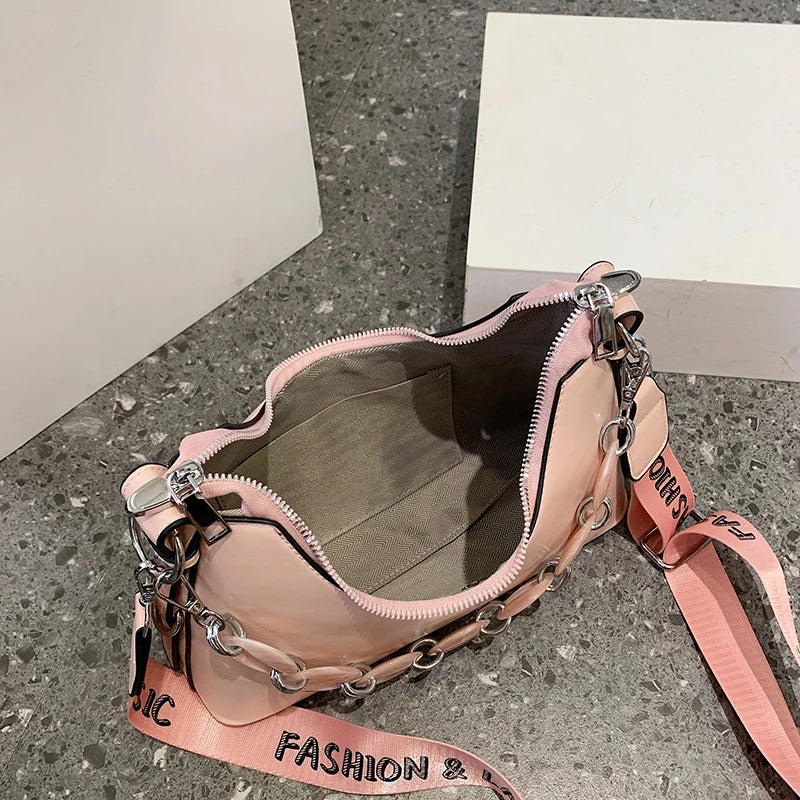 PU Leather Chain Handbags Small Shoulder Messenger Bag for Women