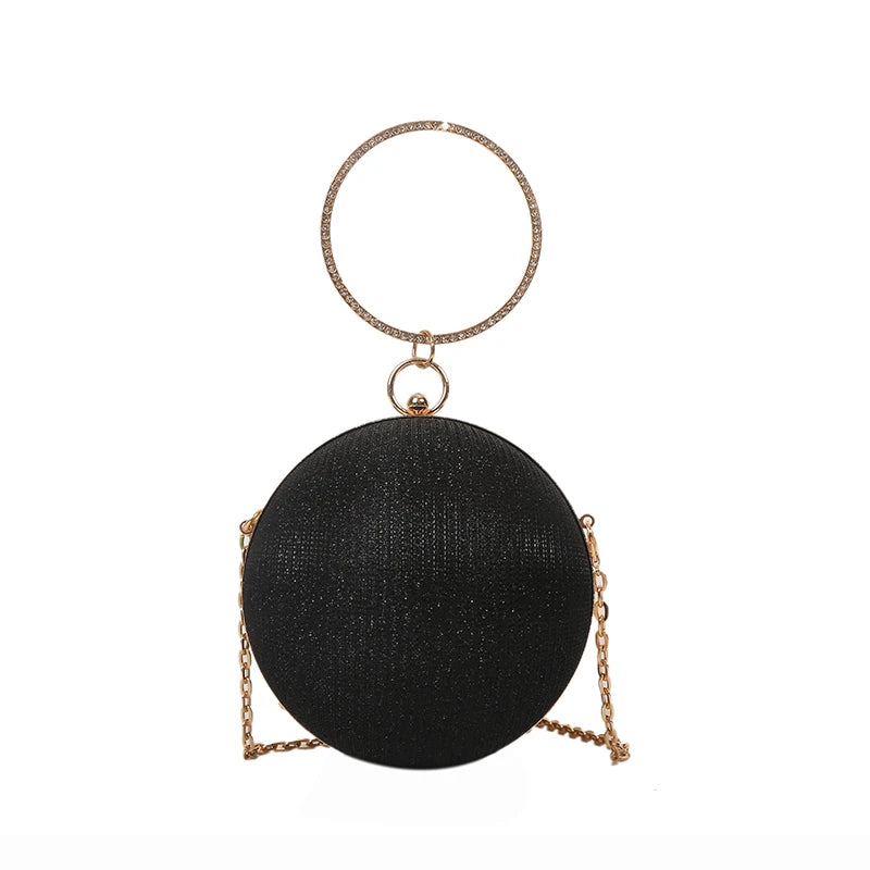 Ring Handbags Chain Shoulder Ball Dinner Bag Crossbody Satchel