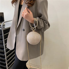 Ring Handbags Chain Shoulder Ball Dinner Bag Crossbody Satchel