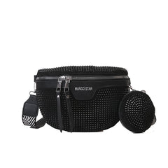 Rivet Waist bags for Women Chain Fanny Pack Belt Bag Chest Bag