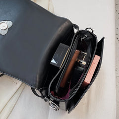 Heart Love Rivet Shoulder Messenger Bag PU Leather Ladies Bag