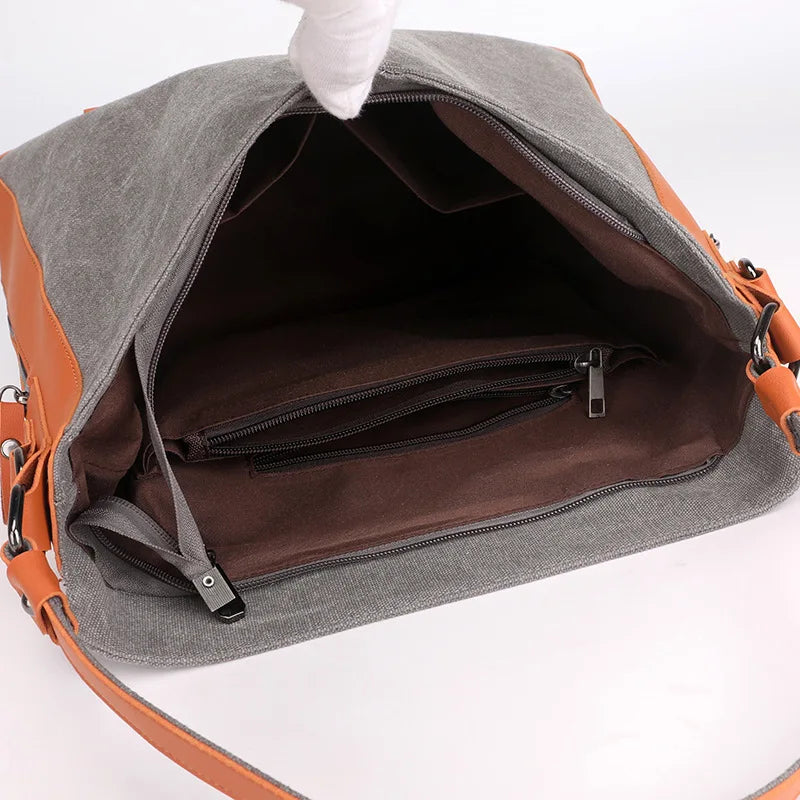 Canvas Tote Bags for Women Large Capacity Casual Handbags Retro Beach Travel