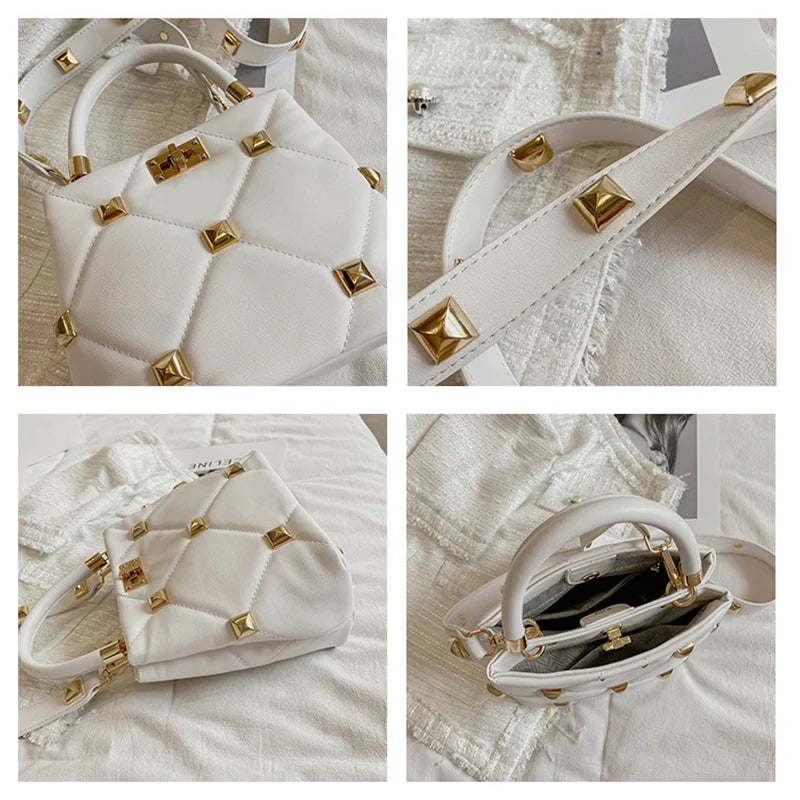 Rivets Purses and Handbags PU Female Crossbody Bag Tote Bags
