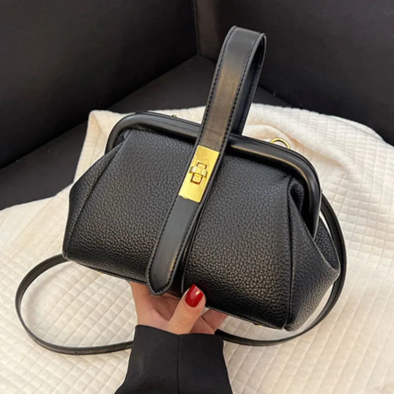 Vintage Tote Bag Shell PU Leather Women's Handbag Shoulder Bag
