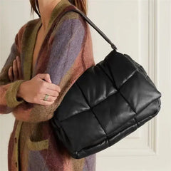 Winter Large Capacity Shoulder Bag for Women - Leather Bags