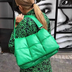 Winter Large Capacity Shoulder Bag for Women - Leather Bags