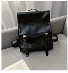 Women's PU Leather Travel Backpack for Teenage Girls