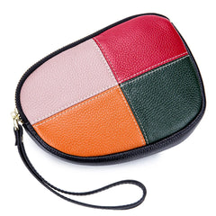 Women Leather Clutches Plaid Red Phone Bag Ladies Zipper Clutch Wallet