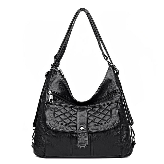 Women Leather Handbag Soft Large Capacity Crossbody Tote Bags High Multifunction