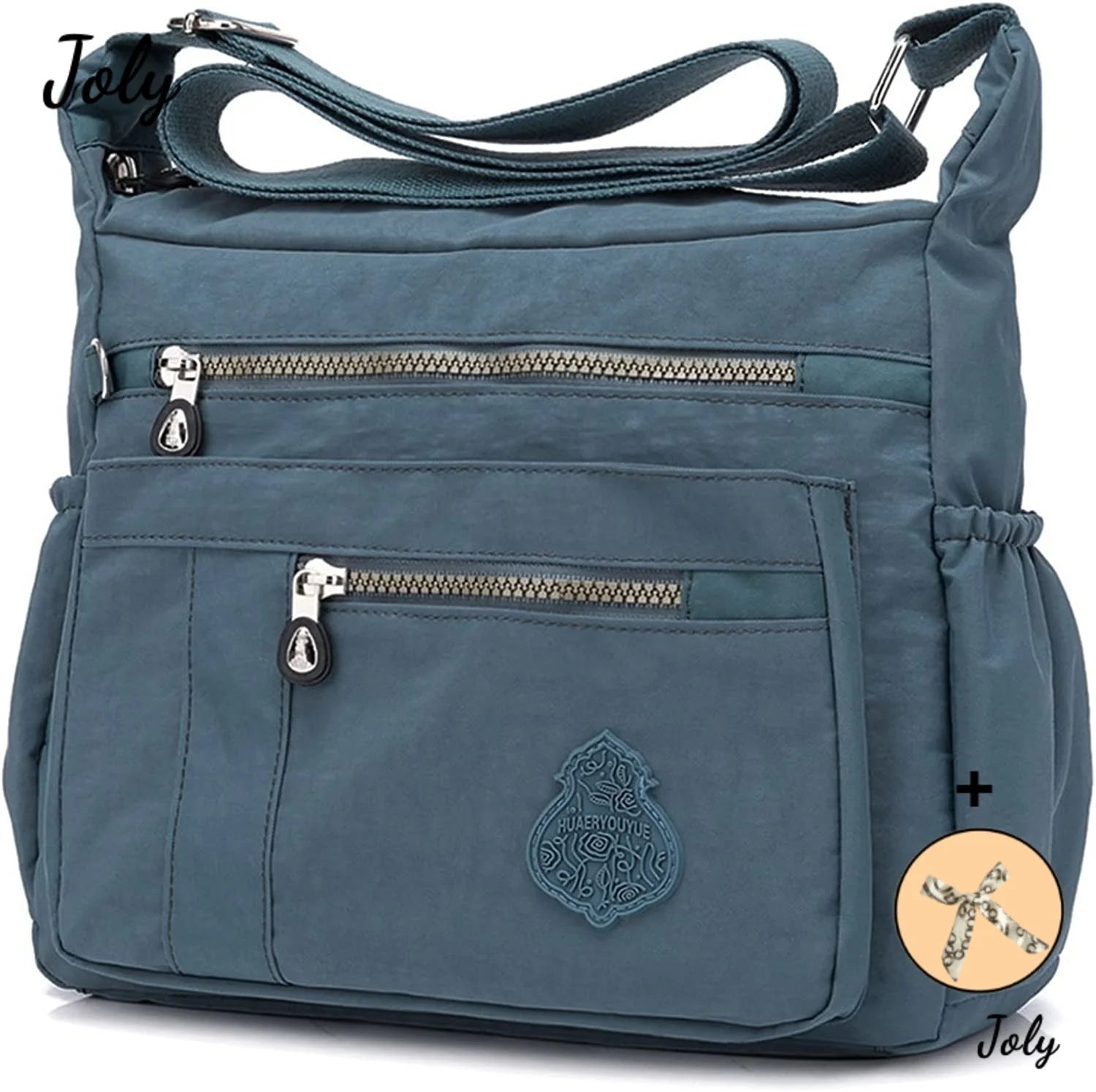 Women Nylon Shoulder Bag Waterproof Daily Shopping Cross-body Bag