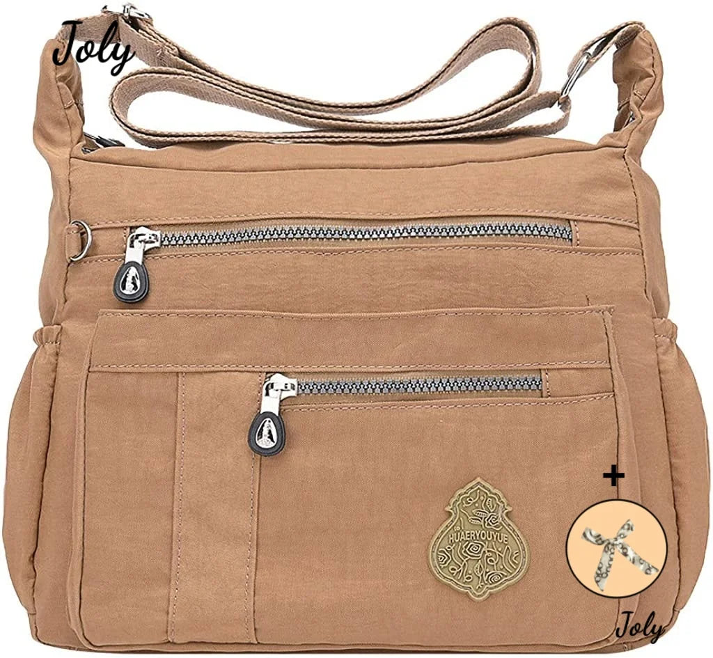Women Nylon Shoulder Bag Waterproof Daily Shopping Cross-body Bag