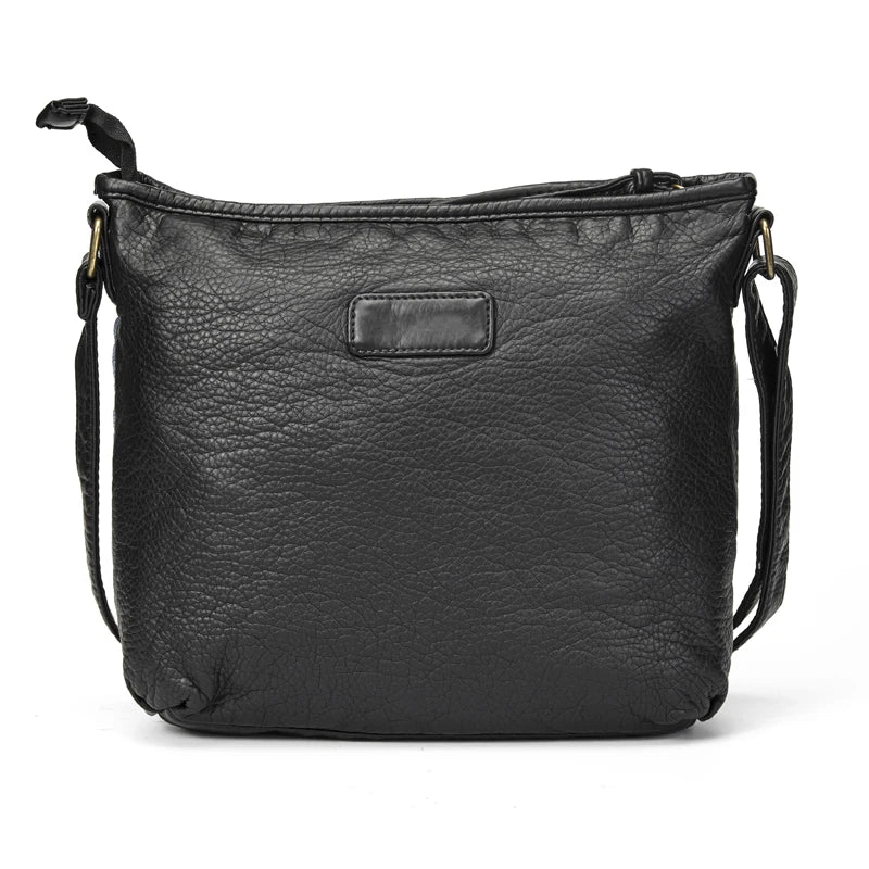 Women Shoulder Bag Crossbody Bag Pu Leather Handbag Purse Star Patchwork
