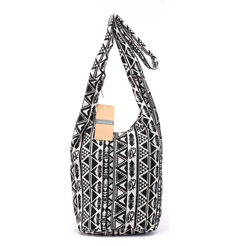 Bohemian Style Crossbody Messenger Bag Cotton Fabric Ladies Bolsa