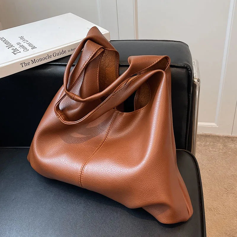 Women Shoulder Bag Large Capacity Solid Female Handbag