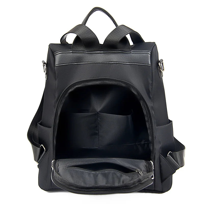 Anti-theft Women's Backpack with Diagonal Zipper