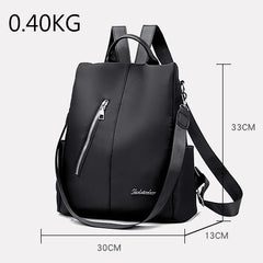 Anti-theft Women's Backpack with Diagonal Zipper