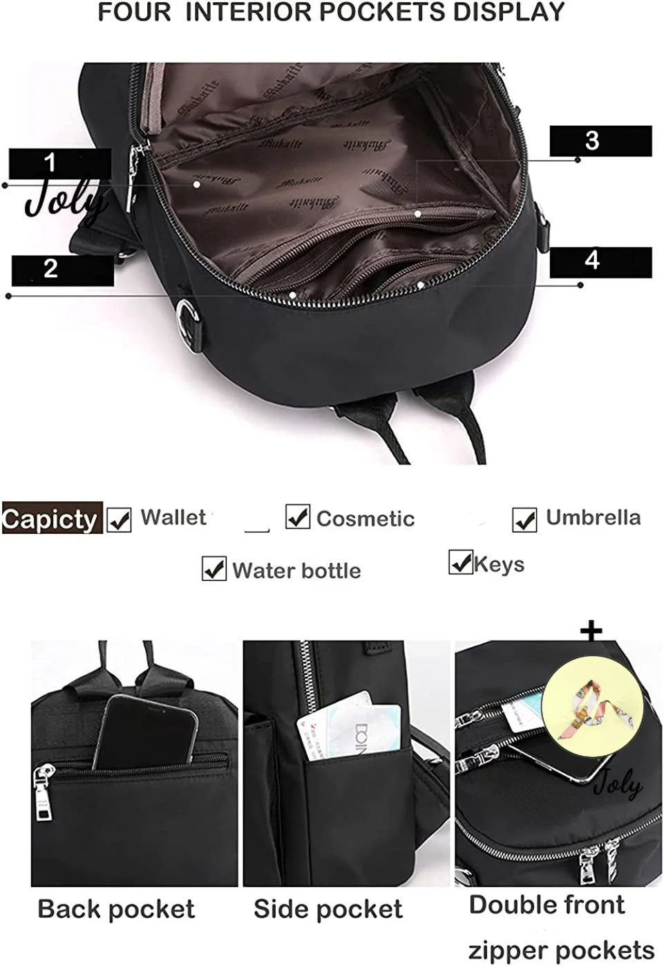 Women's Mini Backpack Purse Girls Shoulder Bags Lightweight Waterproof