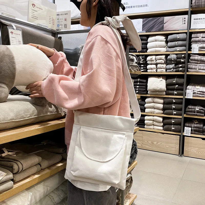 Canvas Handbag for Women Casual Large Female Crossbody Bags