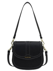 Women's Shoulder Bag Flap Crossbody Bags Contrast Pu Leather