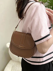 Women's Shoulder Bag Flap Crossbody Bags Contrast Pu Leather