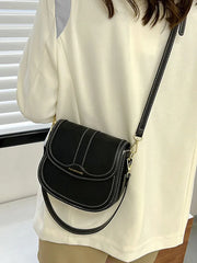 Women's Shoulder Bag Flap Crossbody Bags Contrast Pu Leather